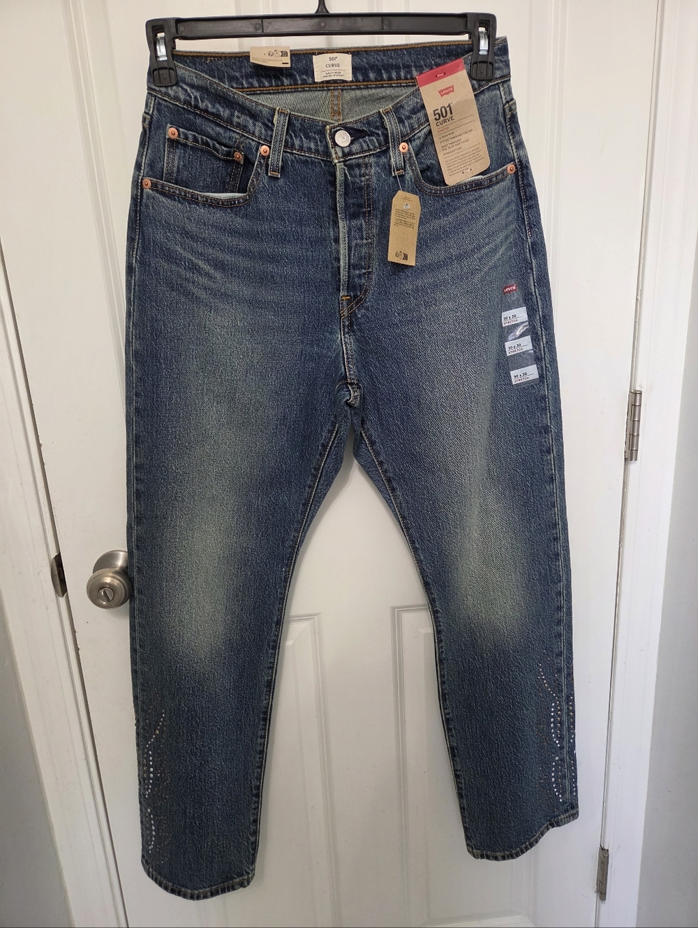 Levi's 501 Curve Stretch Women Jean High Rise Straight Leg 30x30 New With Tag